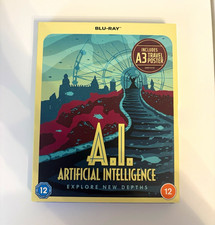 Listing image for A.I. Artificial Intelligence Blu-ray with A3 Travel Poster new and sealed